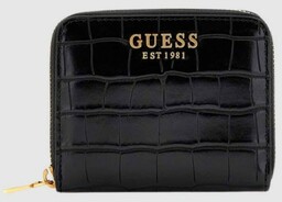 GUESS Mały czarny portfel Laurel SLG Small Zip