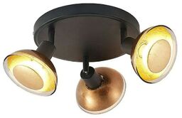 Lindby - Erin Round 3 Lampa Sufitowa Black/Gold