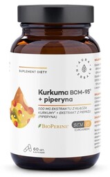 Kurkuma 500 mg BCM-95 + piperyna, Aura Herbals,