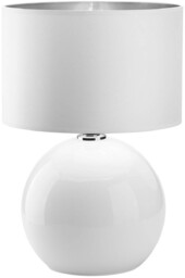 Lampa nocna do sypialni PALLA WHITE/SILVER śr. 36cm