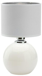 Lampa nocna do sypialni PALLA WHITE/SILVER śr. 20cm