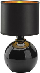 Lampa nocna do sypialni PALLA BLACK/GOLD śr. 20cm