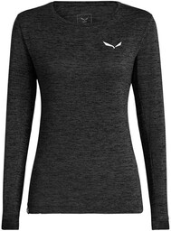 KOSZULKA PUEZ MELANGE DRY LS TEE WOMEN-BLACK OUT