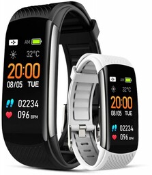 GIEWONT Smartwatch GW200-2 Czarny + Biały Pasek
