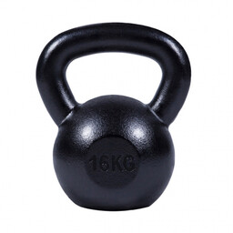 16 kg Kettlebell żeliwny kula kettle czarny