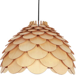 Drewniana lamp BURGO wisząca śr 50cm