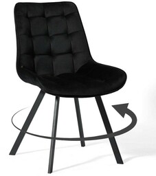 Krzesło obrotowe DC-6030S welur czarne