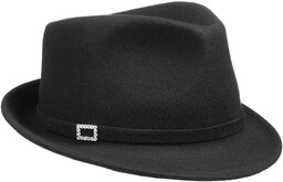 Kapelusz Filcowy Starlight Trilby by Lipodo, czarny, One