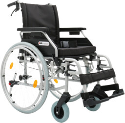 Wózek inwalidzki aluminiowy - miękkie nylonowe siedzisko
