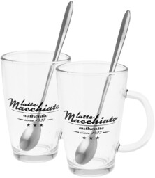 Zestaw szklanek z uchwytem do Latte Macchiato 300