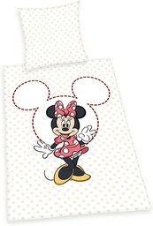 Disney Minnie Mouse 100% bawełna, 2-częściowy zestaw poszewek