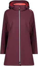 CMP damska Parka Softshell z odpinanym kapturem, Burgundy,