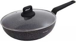 Edinos Aluminiowy wok z powłoką marmurkową 28cm -