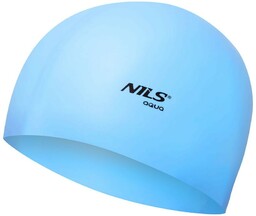NILS Aqua Jednokolorowy bl01 jasnoniebieski czepek silikonowy
