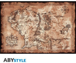 Plakat Lord of the Rings - Map