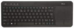 Trust Veza Wireless Touchpad Keyboard Czarny Klawiatura komputerowa