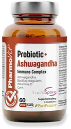 Pharmovit Probiotic ashwagandha immuno complex bezglutenowe 60 kapsułek