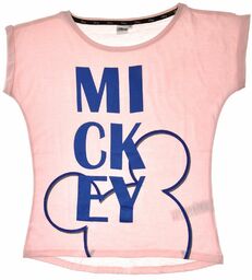 Różowy T-shirt młodzieżowy Myszka Miki