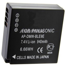 Bateria Panasonic DMW-BLE9E Lumix DMCGF3 940mAh