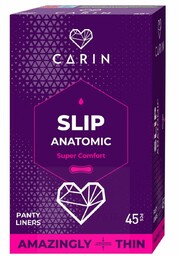 Wkładki higieniczne SLIP ANATOMIC, CARIN, 45 sztuk