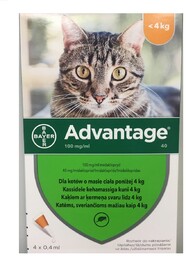 BAYER ADVANTAGE Roztwór do nakrapiania kot 0,4 ml