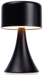 Lampka nocna LED metalowa czarna bezprzewodowa 20,5 cm