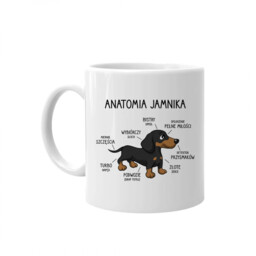 Anatomia jamnika - kubek na prezent