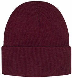 Jednokolorowa Czapka Zimowa Typu Beanie Zimowa - Bordowa