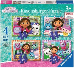 Ravensburger PUZZLE DLA DZIECI 4W1 KOCI DOMEK GABI