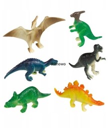 FIGURKI Z TWORZYWA mini DINOZAURY 6 szt