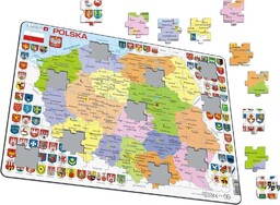 Larsen UKłADANKA MAPA POLSKA POLITYCZNA MAXI