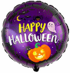 Balon foliowy Happy Halloween - 46 cm -