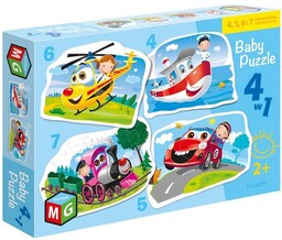 Multigra BABY PUZZLE 4W1 POJAZDY