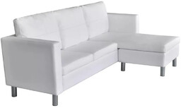 Elior Biała elegancka sofa 3-osobowa Javris