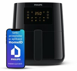 PHILIPS Frytkownica beztłuszczowa Essential Ovi Mini HD9252/90 Czarny