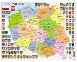 LARSEN Układanka Maxi Polska mapa polityczna LA-K97 (70