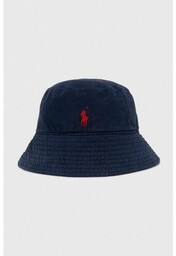 Polo Ralph Lauren kapelusz lniany kolor granatowy 455938465