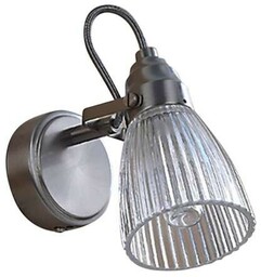 Lindby - Kara Lampa Ścienna IP44 Nickel/Clear