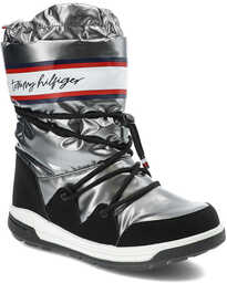 Tommy Hilfiger Srebrne Śniegowce Damskie Buty