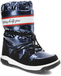 Tommy Hilfiger Granatowe Śniegowce Damskie Buty