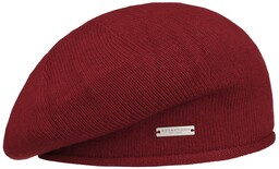 Beret z Dzianiny Classic Uni by Seeberger, bordowy,