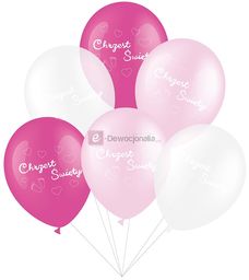 Zestaw balonów CHRZEST ŚWIĘTY - ROYAL PINK 30cm