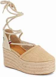 Espadryle Tommy Hilfiger Closed Toe Linen Flatform FW0FW07746