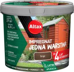 Impregnat do drewna ogrodowego JEDNA WARSTWA 4,5 l