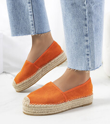 Pomarańczowe espadryle ażurowe Capelle-39