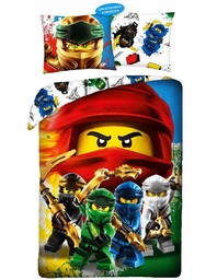 Pościel dziecięca Lego Ninjago kolorowa 9016 160x200 Halantex