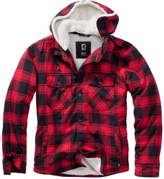 Kurtka Brandit Lumberjacket Hooded Red/Black Checkered