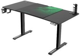 Ultradesk LEVEL V2 140cm Regulacja wysokości Czarno-zielony Biurko