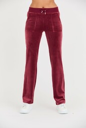 JUICY COUTURE Bordowe spodnie dresowe Del Ray Pocket