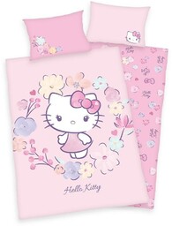 Pościel 100x135 Hello Kitty różowa poszewka 40x60 dziecięca